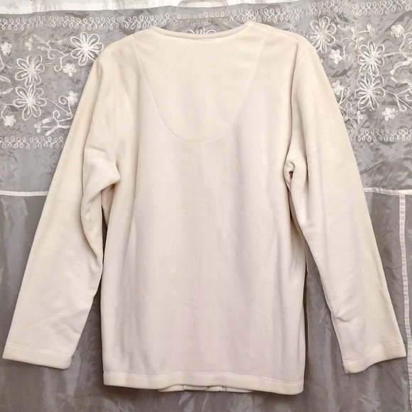 NEW Leopard & Cream Fleece Pajama Set, L - Picture 9 of 12